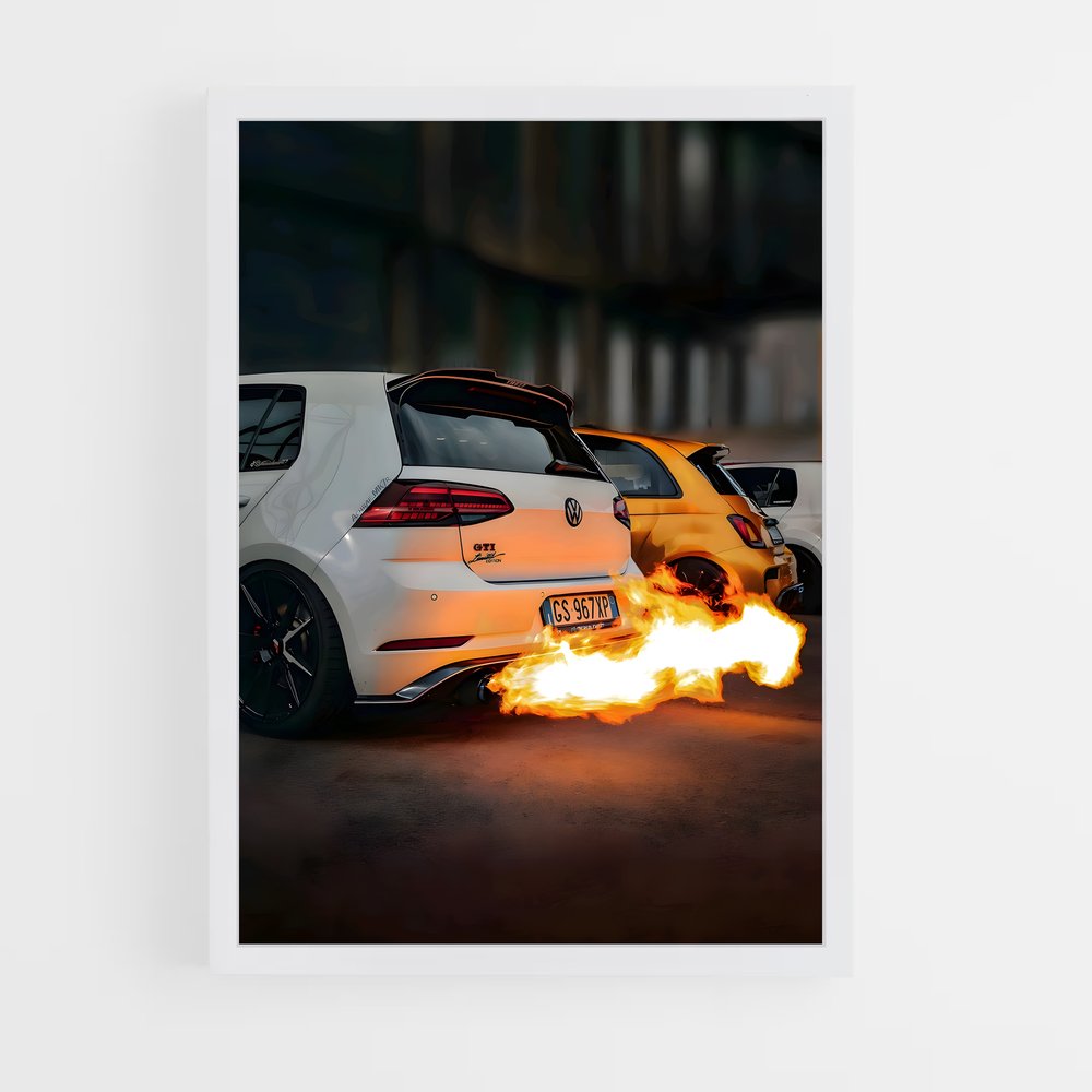 Poster Flammes de Performance – affiche Volkswagen (vue 3)